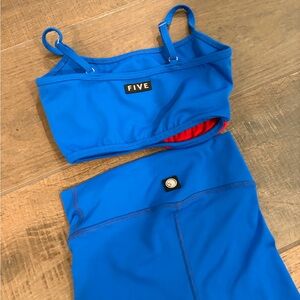 FIVE the label dancewear set girls Blue and red Matching Set